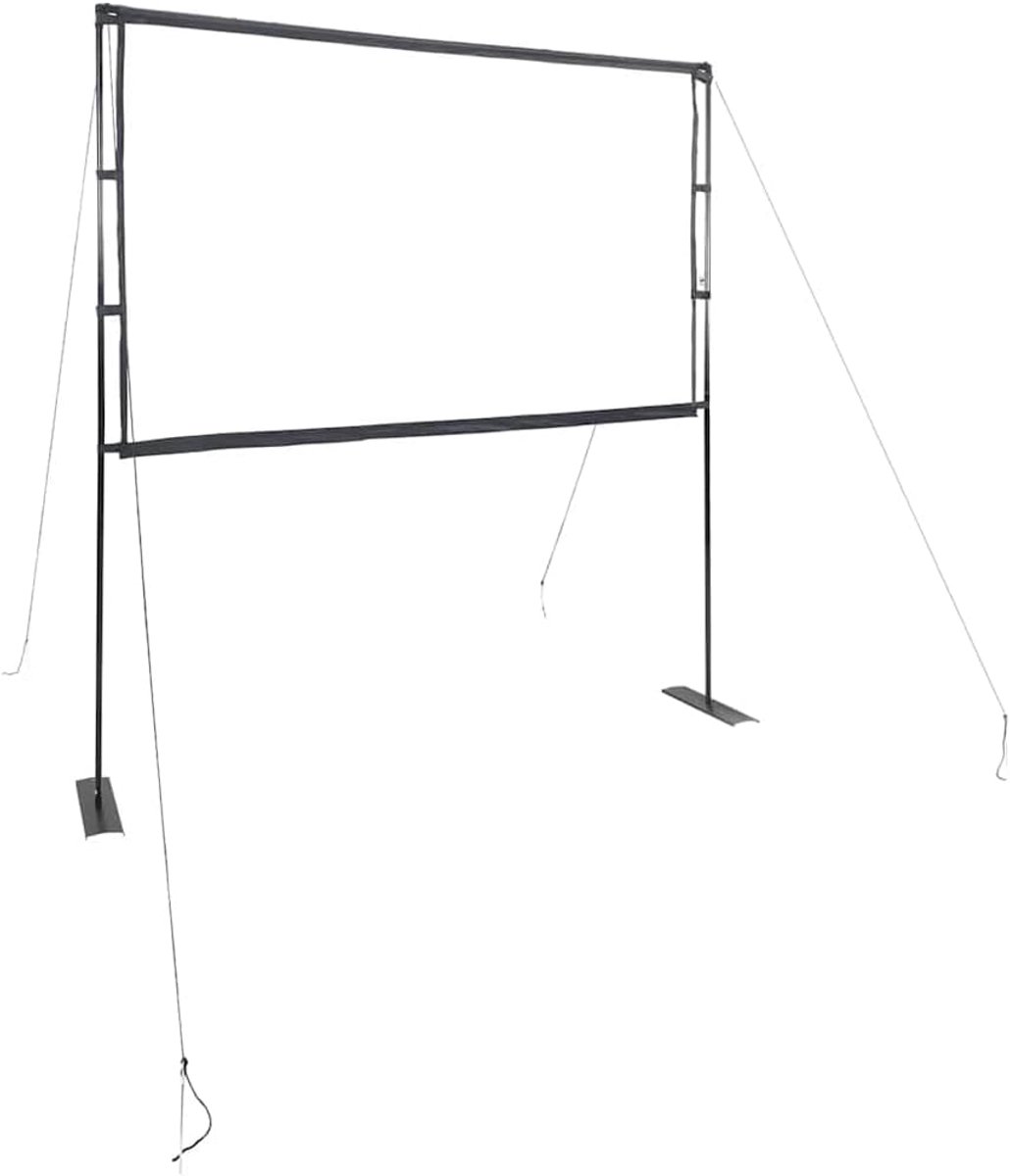 Projectiescherm met standaard - Beeld scherm - Film avonden thuis - Stabiele dubbele standaard - 100 inch diagonaal - Mat wit