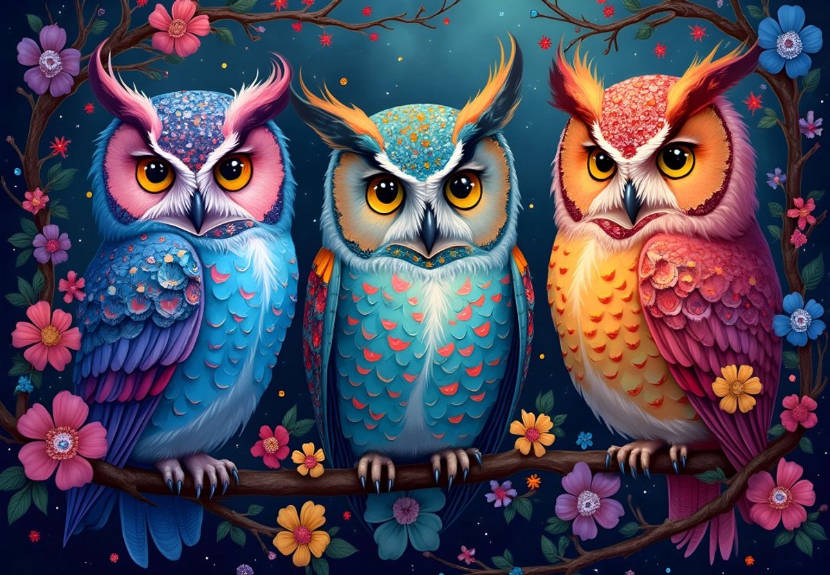 Alipson Puzzle uilen en betoverende nacht - legpuzzel voor kinderen.