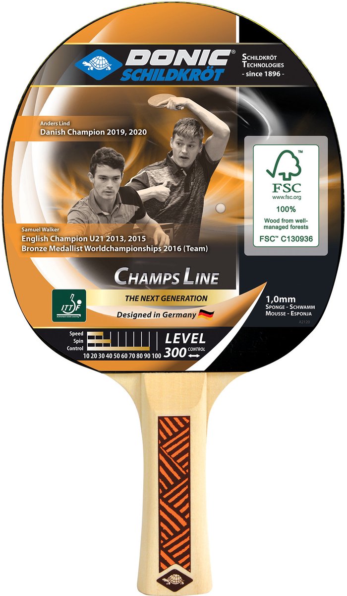 Donic Schildkröt CHAMPS line 300 - Control - Tafeltennis batje