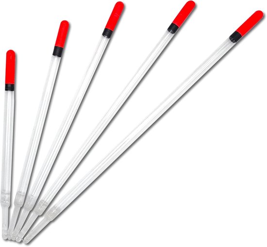 Dobbers Set - Zwemmers Pen - Karper Vissen - Gevoelige Beetweergave - 5 Maten Diverse - Transparant — afbeelding 3