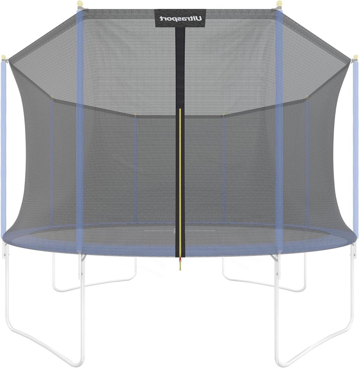 Veiligheidsnet Trampoline - Springnet Extra - Buiten Spelen - Afsluitbare Instap - Hoogte 180 cm - Zwart