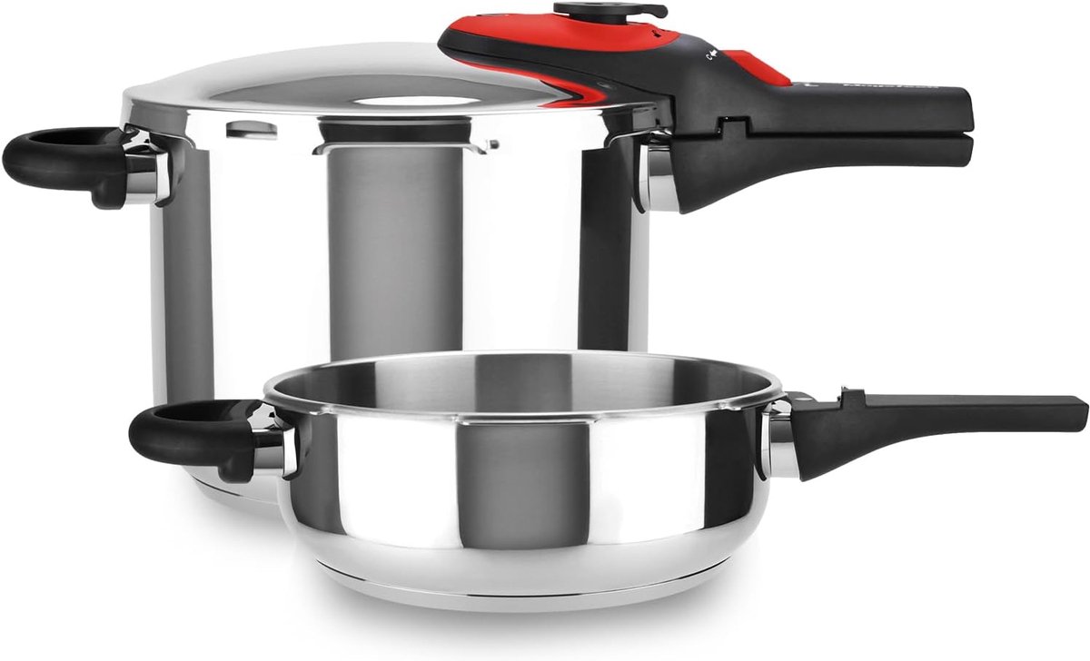 Snelkookpannenset - Druppan - Snel Koken - 5 Veiligheidssystemen - 3 en 6 Liter - Metaal
