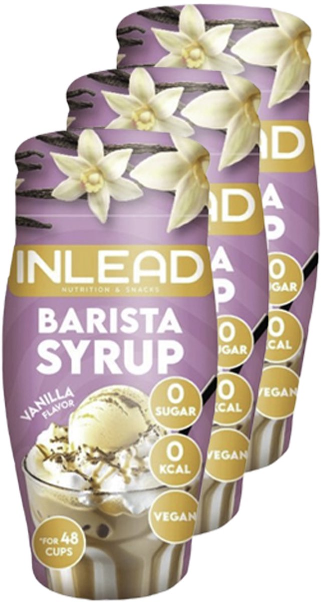 Inlead | Barista Syrup | Vanilla | 3 stuks | 3 x 65 ml