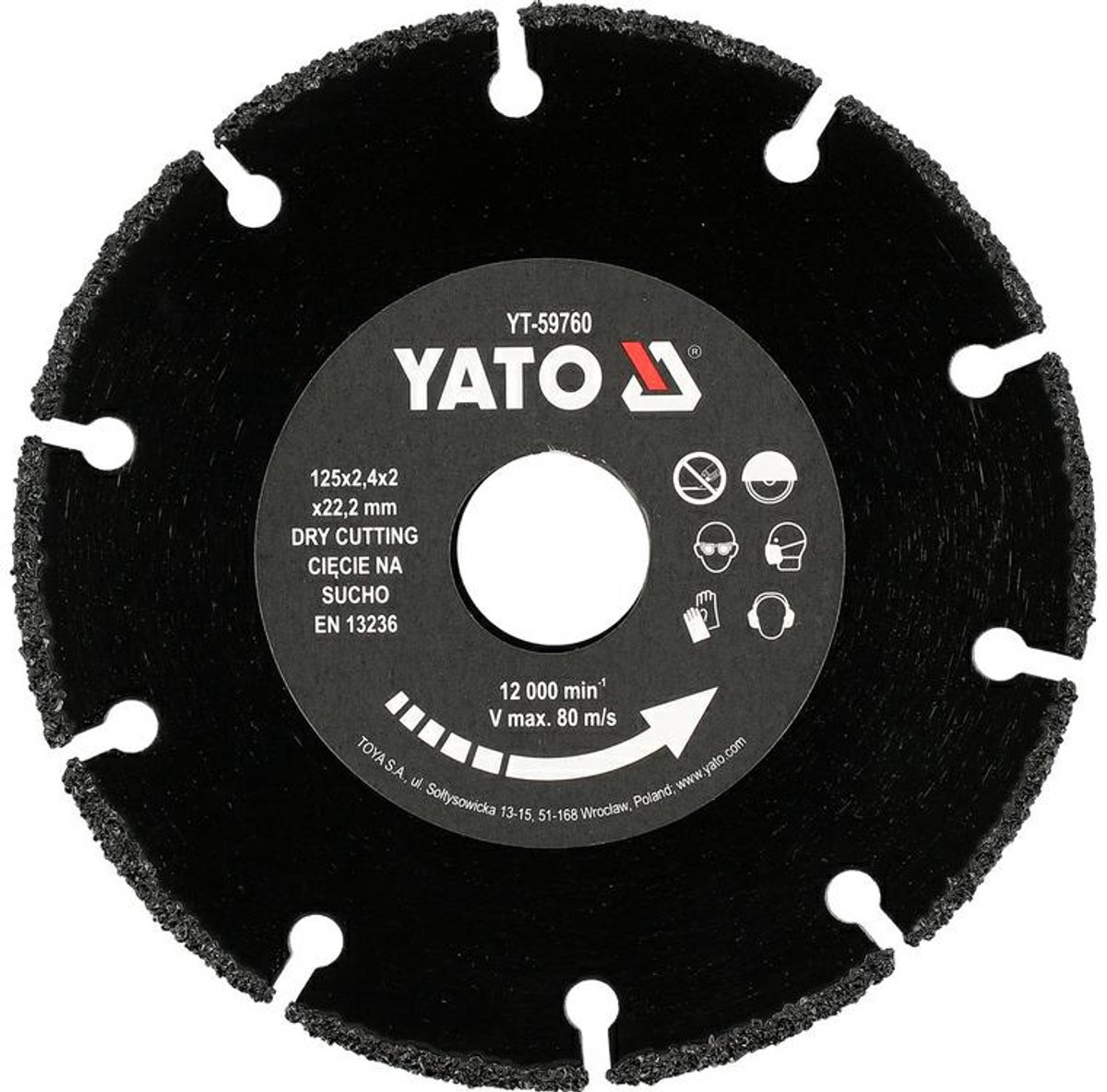YATO Serie - Houtzaagblad - 125mm - Wolfraamcarbide - Professioneel