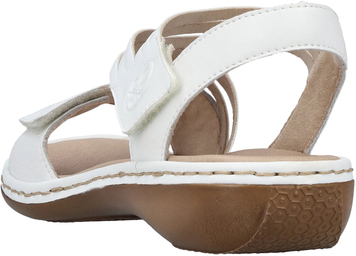 Lugano leren sandalen Wit