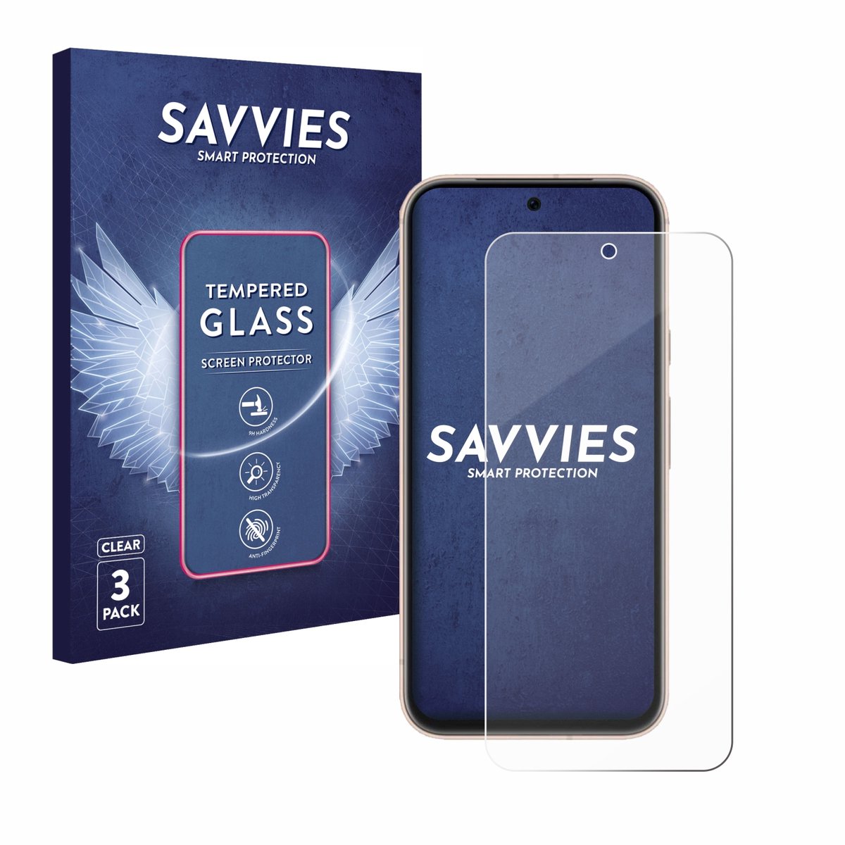Savvies - Glas Screenprotector voor Google Pixel 8a - Gehard Beschermglas 9H 3 Stuks