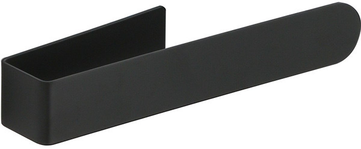 Handdoekhouder - Wandmontage RVS, badhanddoekhaak, zonder boren, 3M-lijm, 37 cm, zwart
