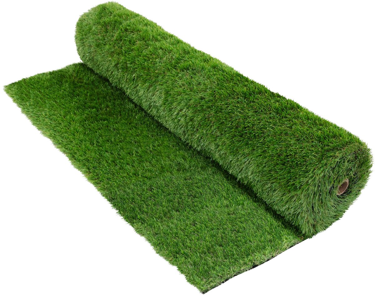 Gazontapijt kunstgrasrol 100x1000 cm 10m² groen, weerbestendig, 35mm, grasmat per meter, kunstgras