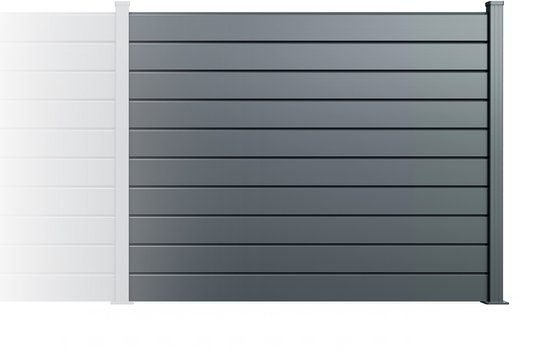 Casanoov Hekverlengingsset 2m VANO H.150cm grijs aluminium - 150 x 200 cm