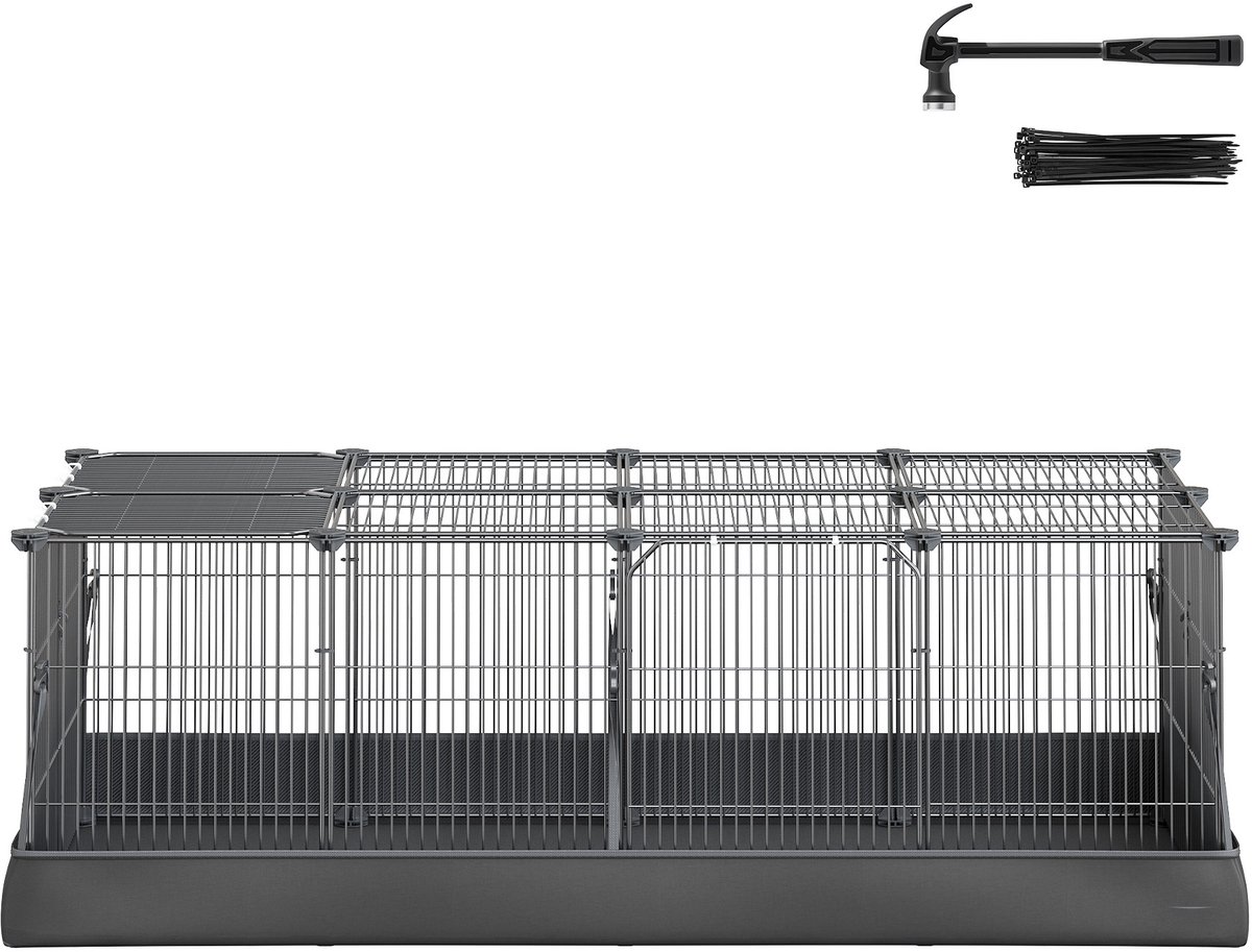 SONGMICS - Hondenren - Puppyren - 20 Panelen - Waterdichte Mat - Dubbele Deur