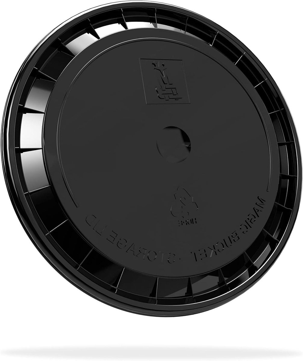 Emmer Deksel - Klik Deksel - Autowas Emmer - Ideaal als Kruk - 31 cm Diameter - Zwart