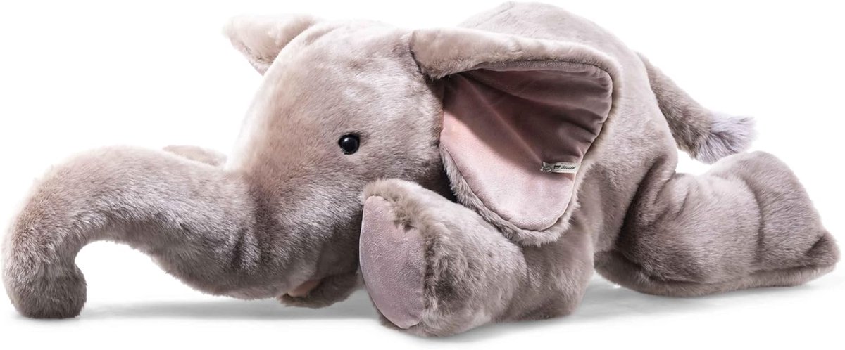 Olifant Knuffeldier - Pluche Dier - Spelen Knuffelen - Zacht Pluche Materiaal - 85cm Hoog - Lichtgrijs