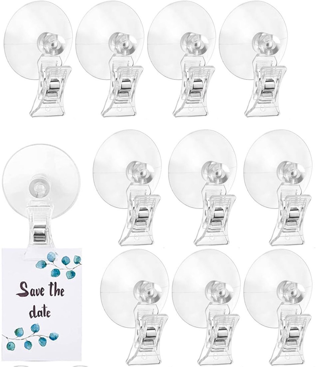 Cosensi- Zuignap Haak 10 Stuks - Transparante Zuignappen - Herbruikbaar - PVC - Voor Aquarium/Badkamer/Window - Eenvoudig te Bevestigen - Zuignap Haken