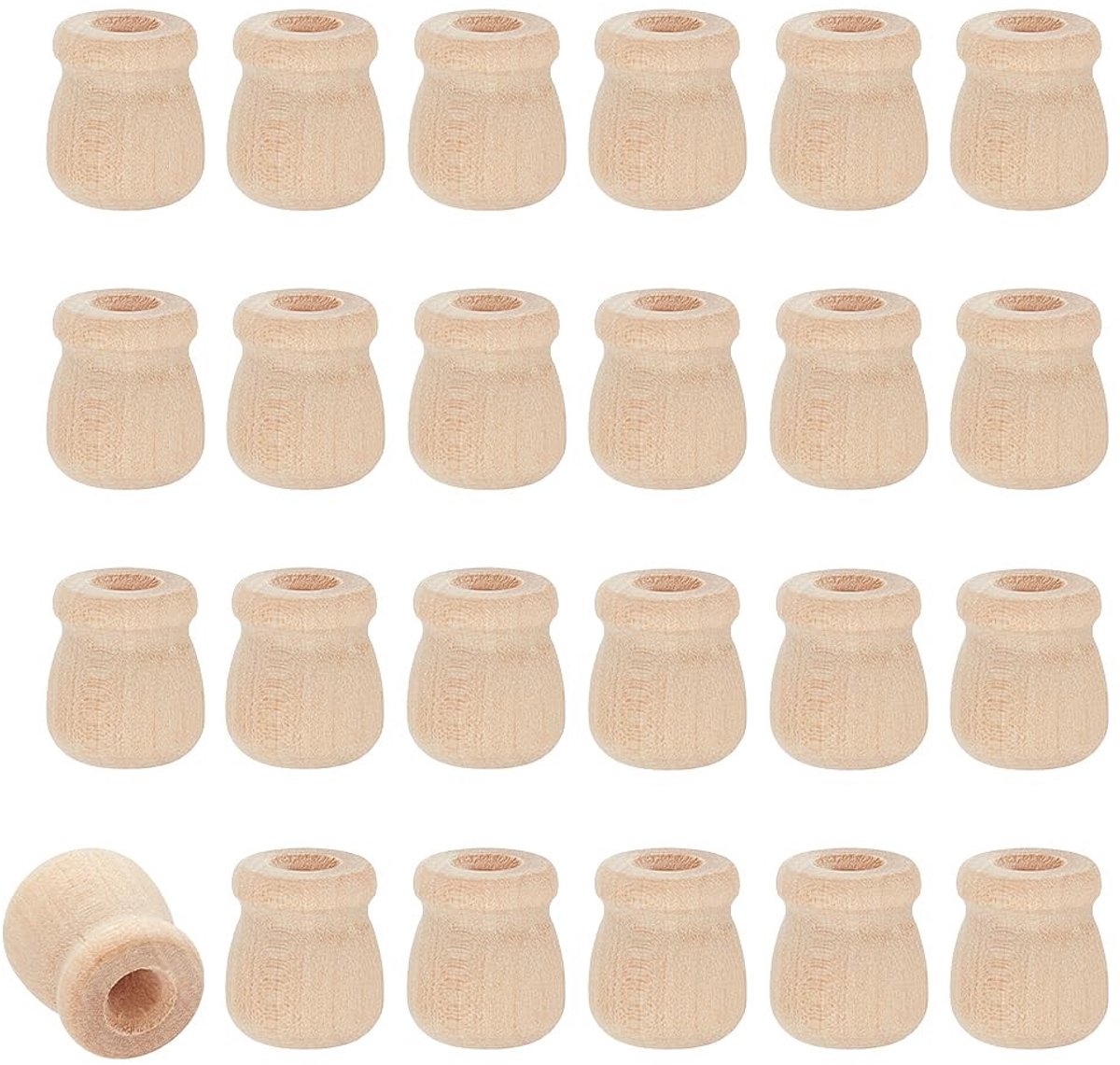 Cosensi- Houten Kandelaars 50 Stuks - Onafgewerkte Kaarsbekers - Tafeldecoratie - Chanoeka Menorah - Bruiloft/Festival - Afmetingen: 18 mm dik, 16 mm diameter - Kaarsenbekers