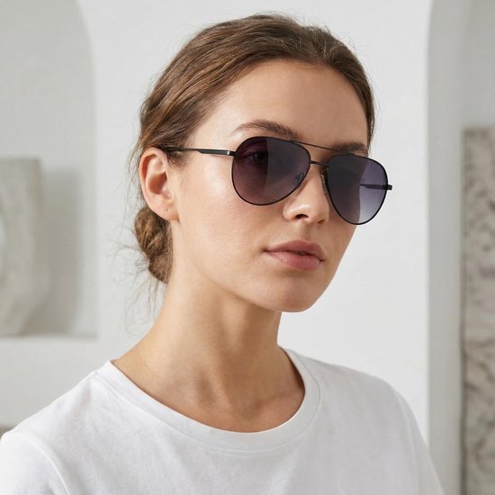 Cosensi- Zonnebril Pilotenvorm - Metalen Frame - Getinte Glazen - Unisex - Met Etui - Neuspads voor Comfort - Pilotenbril van Cosensi — afbeelding 5
