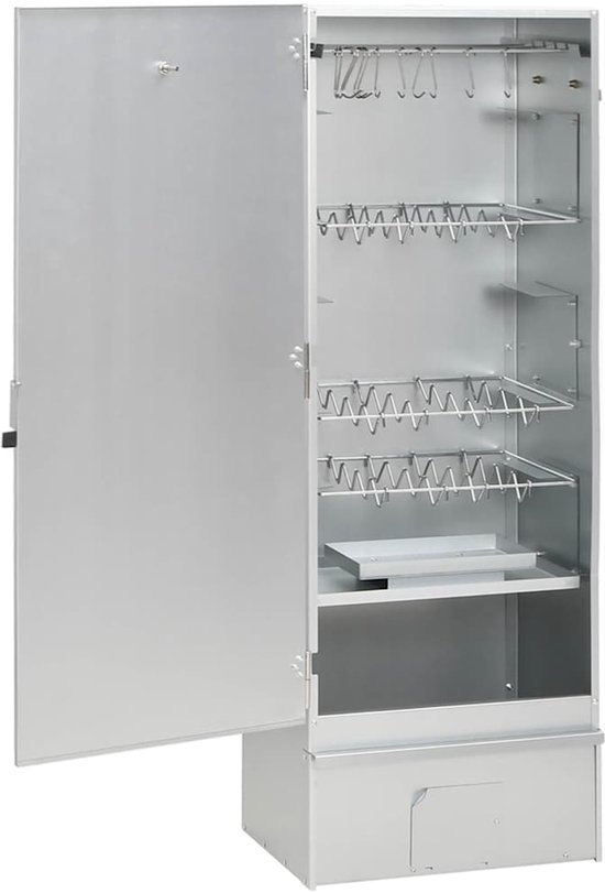 vidaXL BBQ-rookoven met houtsnippers 44,5x29x110 cm staal van Merkloos — afbeelding 5