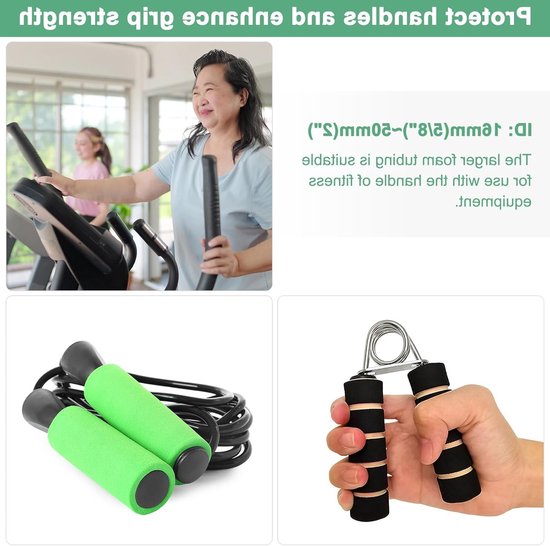 2 Pack Isolatie Foam Tubes voor Pijpen, 22mm ID 32mm OD 298mm Lengte, Zachte Flexibele Schuim voor Handgreep Ondersteuning, Gitaarstandaard en Dakkoffers [Zwart] — afbeelding 4