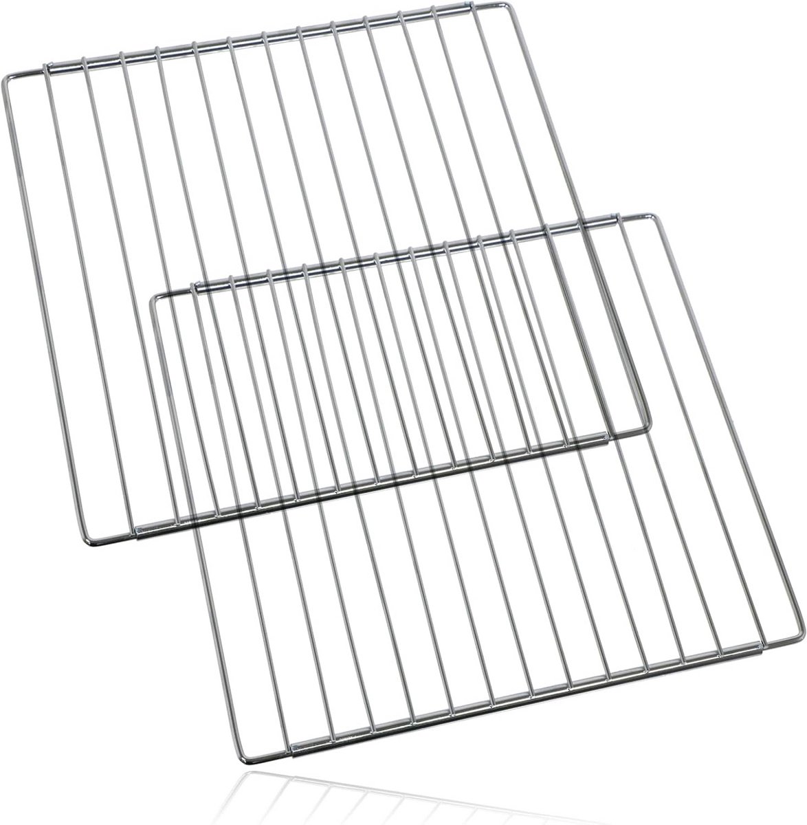 SPARES2GO Universal Chrome Adjustable Width Oven Cooking Board (Pack of 1, 2 or 3 Shelves) 2 Shelves