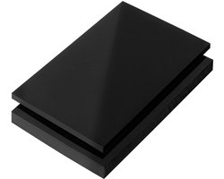 S-Polytec PE-HD-plaat, op maat gemaakt, zwart, 2-15 mm, verschillende formaten, topkwaliteit (2 stuks, 20 x 30 cm, 5 mm)