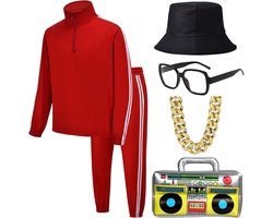 ZeroShop 80s costumes for men, 90s tracksuit clothes old school sunglasses rapper hat hip hop outfit