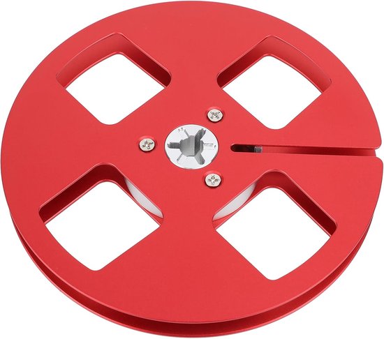 Lege Tapespoel - Aluminium Haspel - Opnamen Archiveren - Stevig Aluminium Ontwerp - 5 Inch Diameter - Rood — afbeelding 4