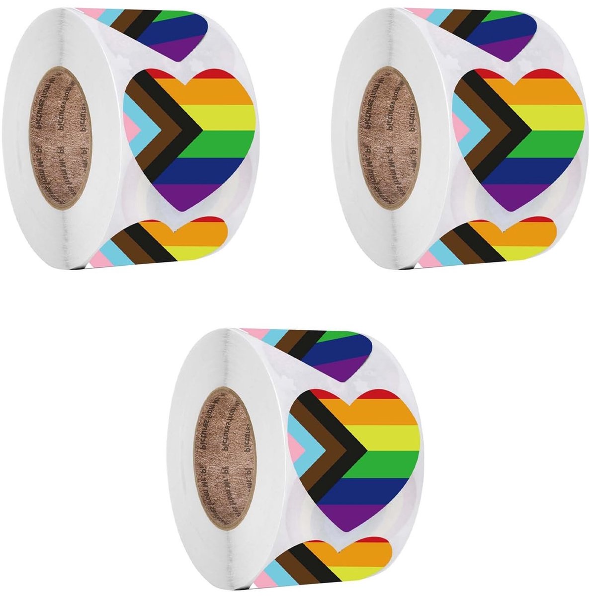MTTproducts- Stickers Regenboog Liefde - Waterdichte Stickers - Creatieve Decoratie Stickers - Zelfklevende Stickers - Geschikt Voor Plakboeken - 3 Rollen 2,5 Cm - Decoratiestickers