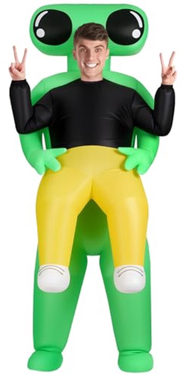 Opblaasbaar buitenaards kostuum voor volwassenen - Halloween kostuum en grappige cosplay voor ruimtefeest