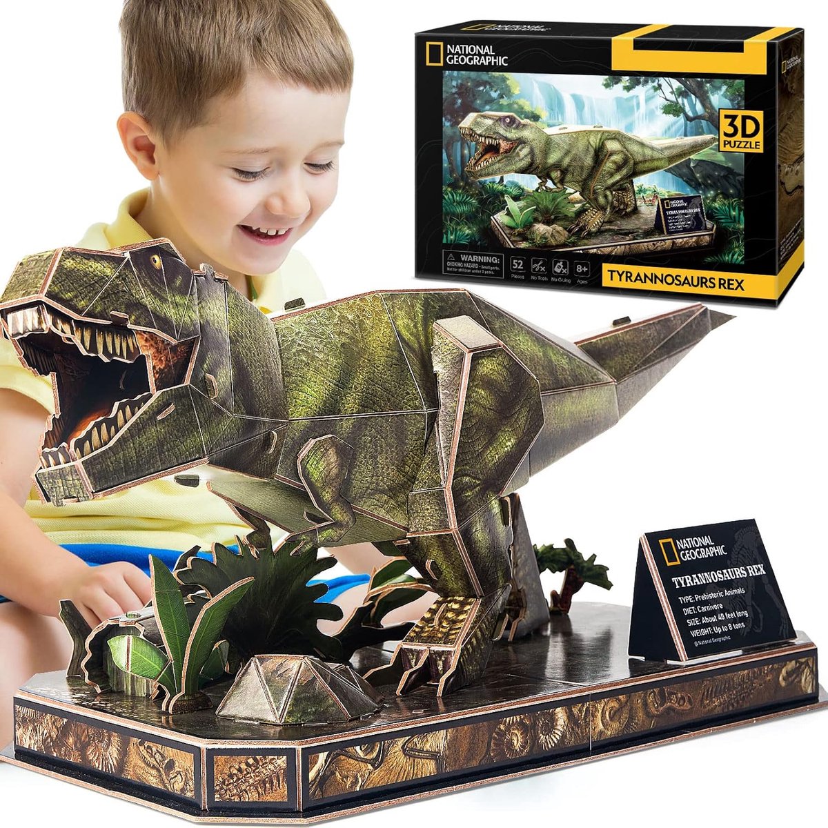 3D Puzzel Dinosaurus Tyrannosaurus Rex Model Bouwpakket voor Kinderen