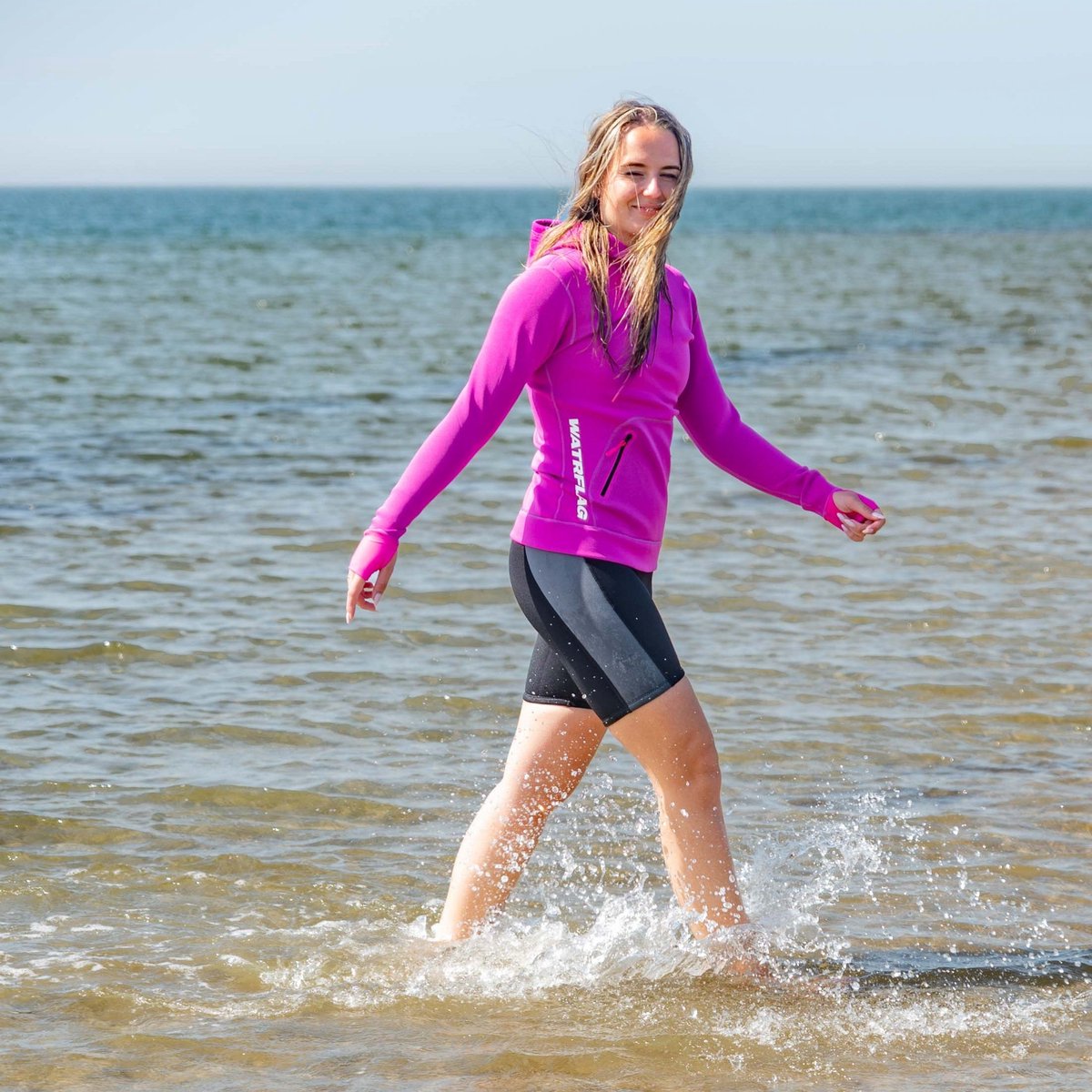 Watrflag Neopreen Hoodie Ipanema - Dames - Roze - 2 mm neopreen hoodie voor allround watersport XS