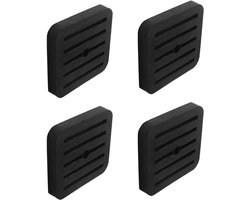 Dempingsvoeten Rubber - Trillingsisolatie Pads - Apparaten Dempen - Eenvoudige Installatie - 4 Stuks - Zwart