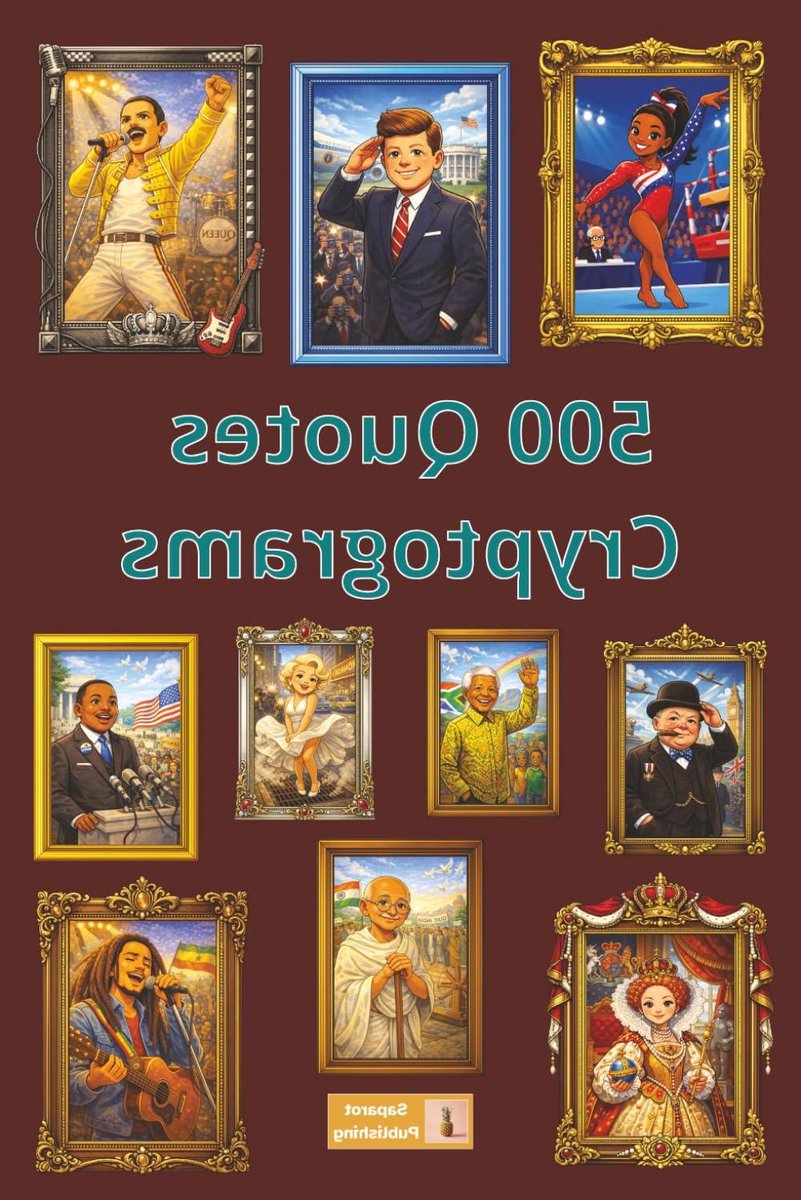 Cryptogram Puzzelboek - Hersenkrakers Boek - Mentale Uitdaging - 500 Puzzels - 6x9 Inch - Kleurrijk