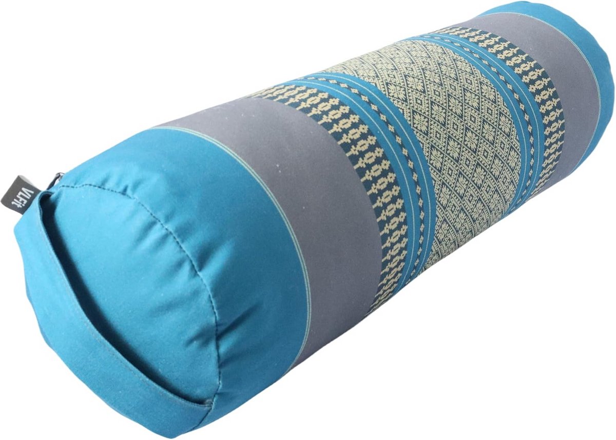 Grote yoga bolster voor meditatie en stretching - eco-vriendelijk kapok kussen - 55 x 15 x 15 cm