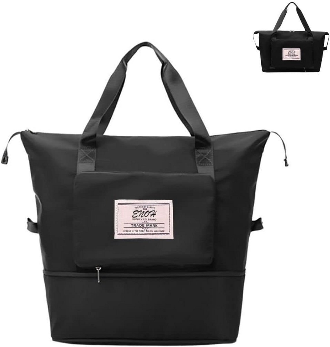 Opvouwbare Reistas Grote Capaciteit – Waterdichte Sporttas voor Fitness, Reizen & Strand – Draagtas met Schouderriem, Weekendtas & Handtas