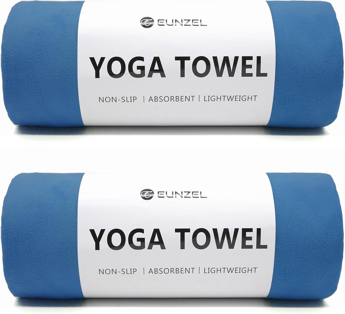 2 stuks yogahanddoek 182.9 x 67.3 cm marineblauw antislip sneldrogend