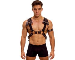 Heavy leather bondageharnas - Heren Lingerie - BDSM Harnas - Leder - Zeer goede kwaliteit - Extreme bondage - Leer