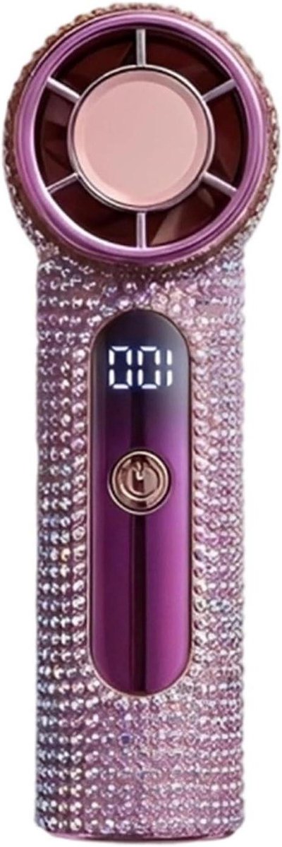 Kleine ventilator - Draagbare koeler - Persoonlijke verkoeling - Stille werking - 12 x 5 x 12 cm - Roze