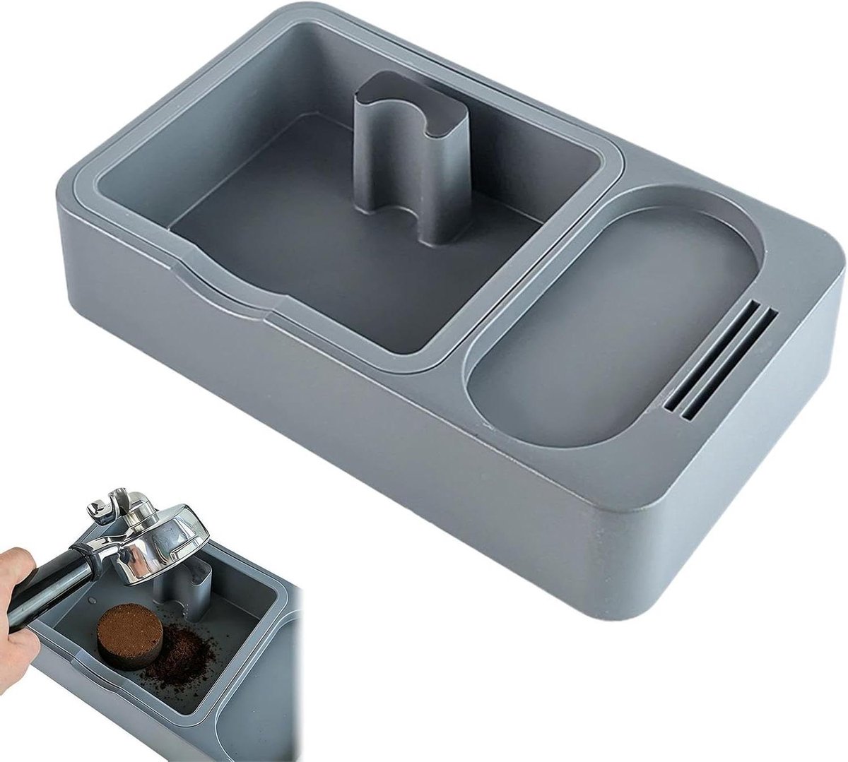 Espresso Organizer - Koffie Station - Koffie Bereiding - Geïntegreerde Klopbox - 245 cm - Grijs
