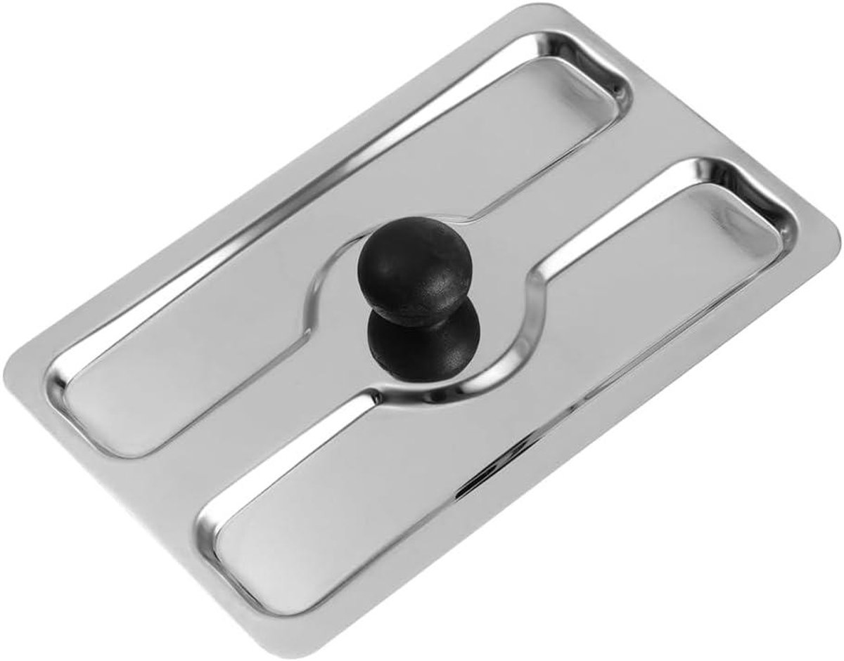 Toaster Cover Broodrooster Deksel Keuken Organisatie Roestvrij Staal 23 x 12 x 3 cm Zilver