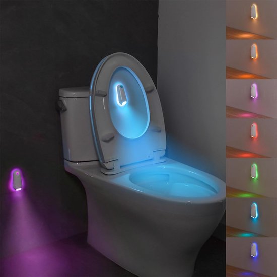 WC Lamp LED - Nachtlamp Bewegingssensor - Veiligheid in Huis - Bewegingsgeactiveerd - 4x8.9x2.8 cm - Meerkleurig — afbeelding 4
