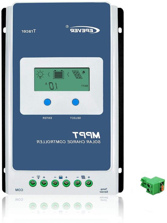 Zonne Laadregelaar - MPPT Regulator - Energie Opladen - Automatische Systeemherkenning - 10A 12V/24V - Zwart