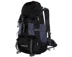 OmGoods - Dailygoody - Wandelrugzak - 50 Liter - Ruime en duurzame rugzak - Zwart - Voor avontuurlijke reizigers - Ideaal voor outdoor activiteiten