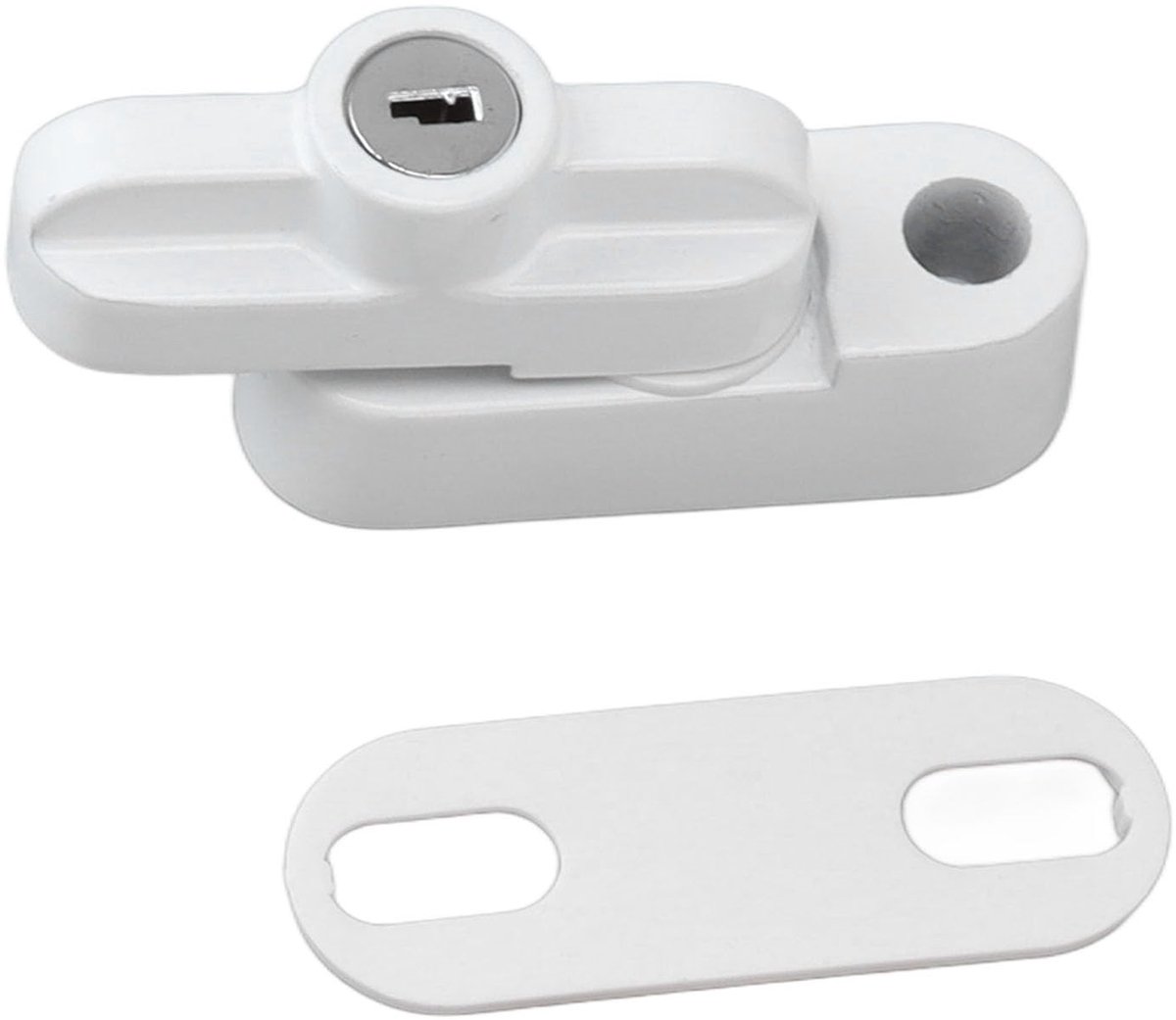 Solidchoice - Dailygoody - Raambeveiligingsslot - Anti-diefstal - Veiligheid - Wit - Dubbele Ramen - Enkelvoudige Ramen - Aluminium - Raamslot