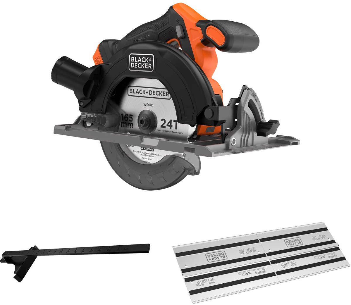 BLACK+DECKER 18V Brushless Cirkelzaag 165mm (zonder accu en lader) BLCCS78N-XJ
