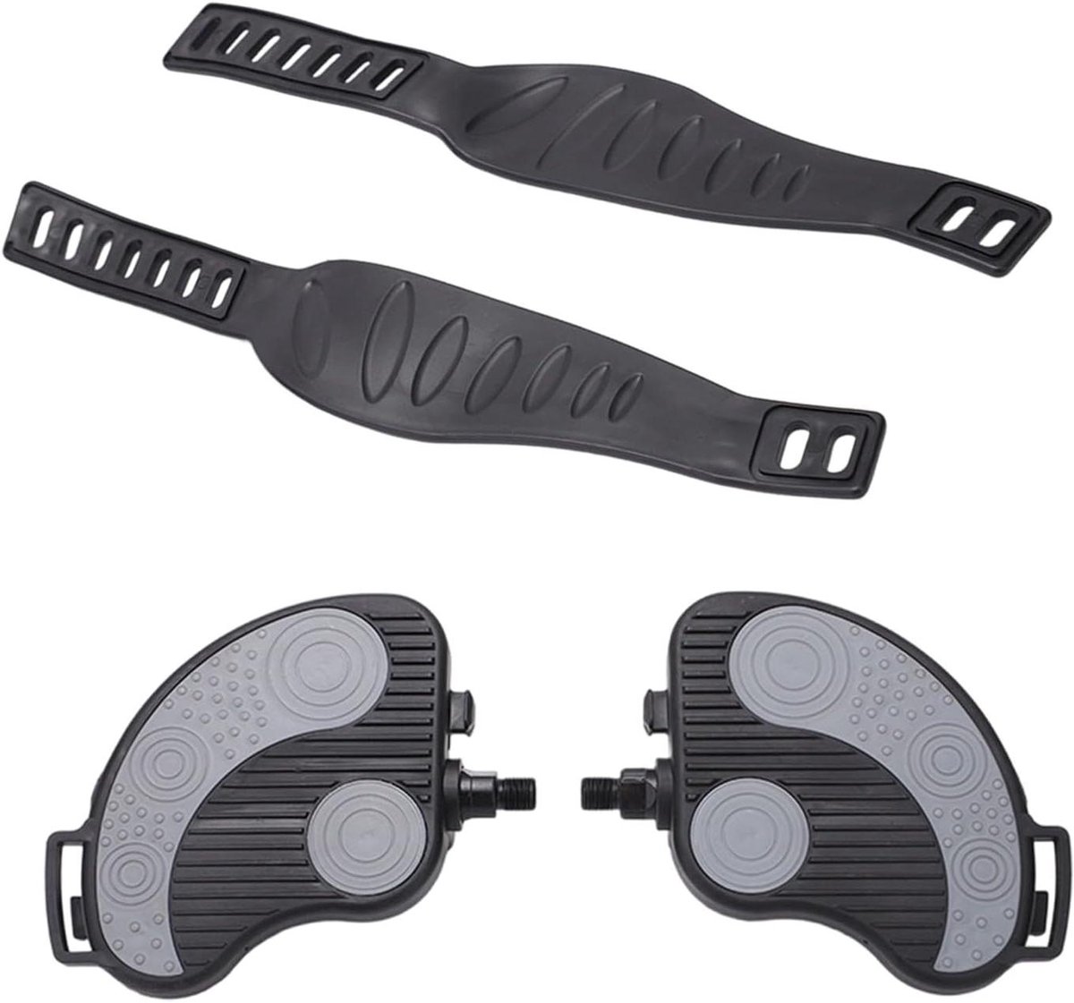 Hometrainer Pedalen - Fiets Vervanging - Fitness Thuis - Antislip Ontwerp - Universele Maat - Zwart