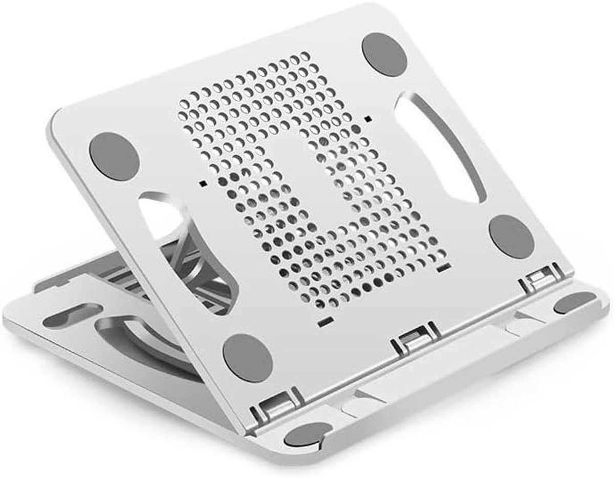 Laptopstandaard - Notebookhouder - Comfortabel Werken - Verstelbaar Ontwerp - Tot 14 inch - Wit