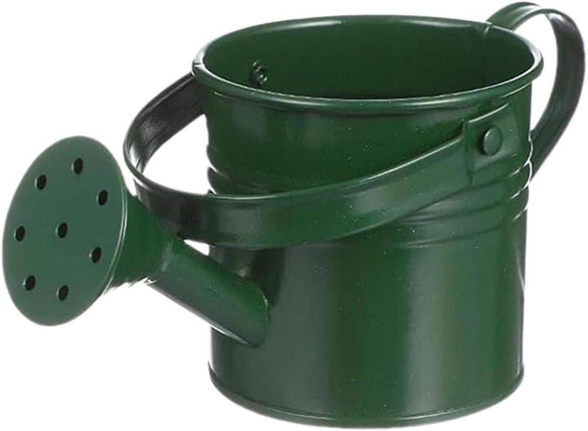 Decoratieve Tuingieter - Waterkan Handvat - Planten Water Geven - Gegalvaniseerd IJzer - 8x8x8 cm - Leger groen