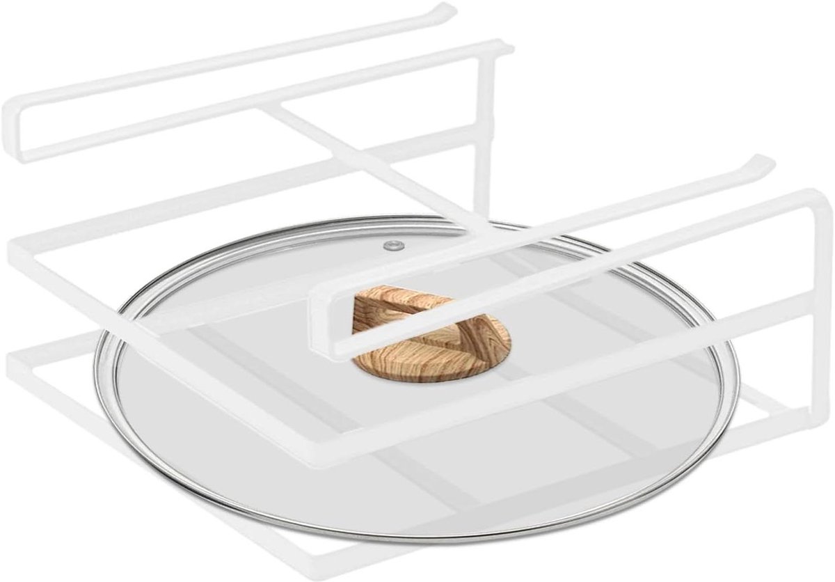 Kast organizer - Snijplank houder - Keuken opbergen - Montage zonder boren - 265 cm - Wit