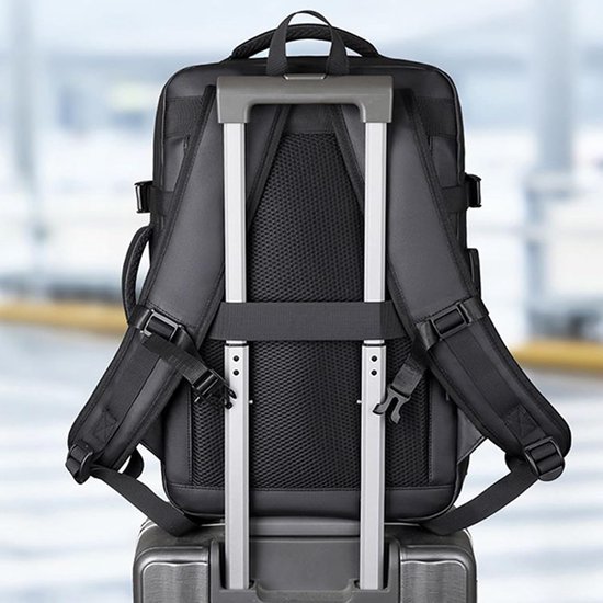 Vacuüm Rugzak - Compressie Tas - Reizen Opslag - Waterafstotend Materiaal - Uitbreidbaar - Grijs — afbeelding 5