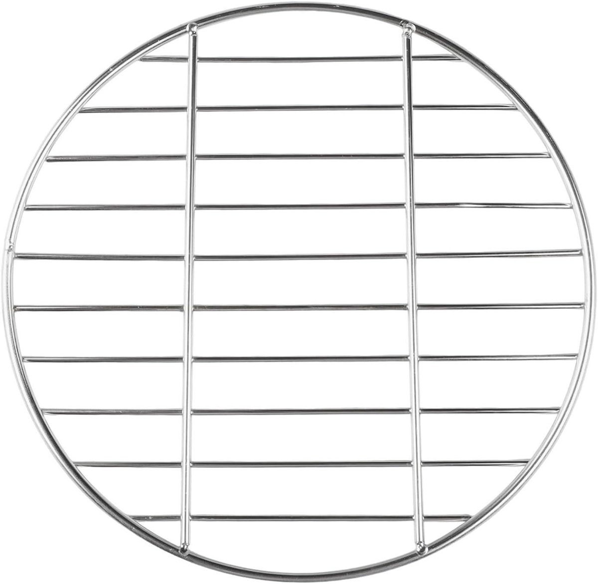 BBQ Grill Net - Roestvrij Staal - Outdoor Koken - Uniforme Warmte - 33cm Diameter - Zilver