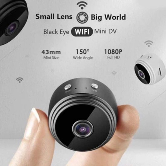 Mini Camera - Beveiligingscamera HD - Thuis Bewaken - Sterke Magneet - 1080P Resolutie - Zwart — afbeelding 3